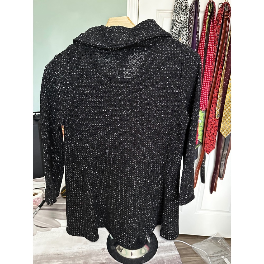 Cowl‎ Neck Tunic Top Sparkle Party Holiday Flared Sleeve - Picture 13 of 16